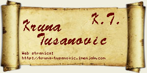 Kruna Tušanović vizit kartica